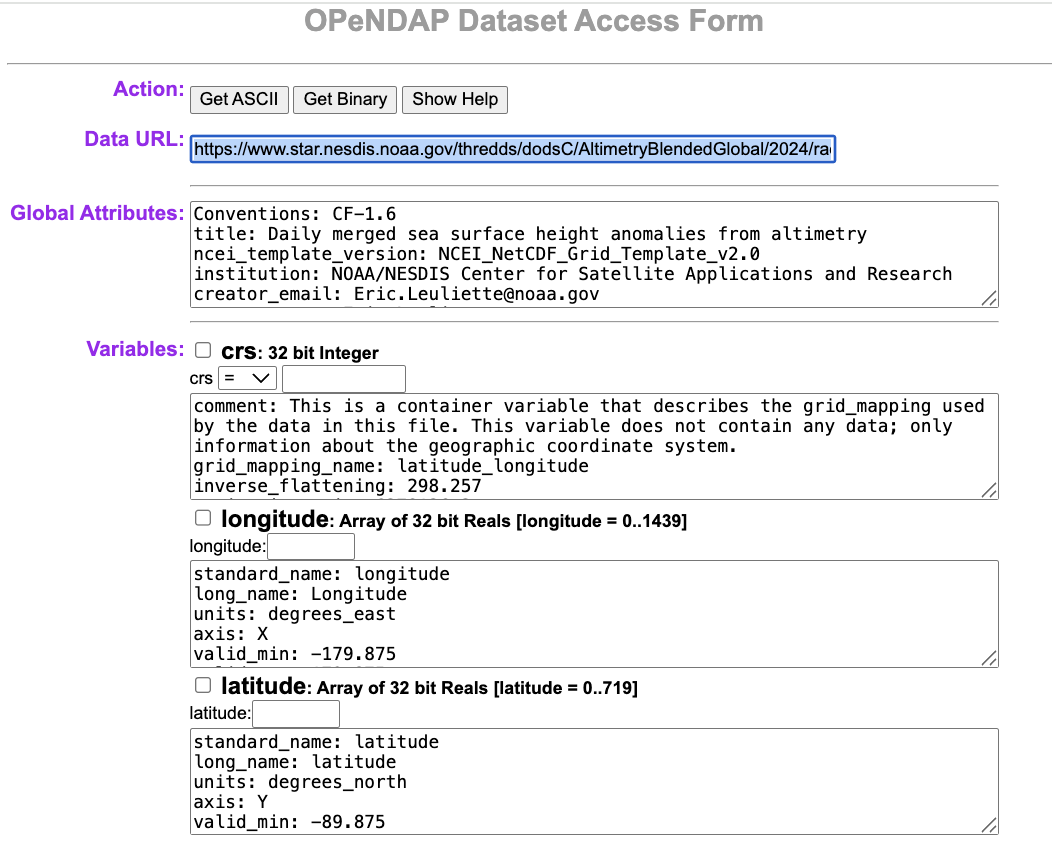 thredds opendap page
